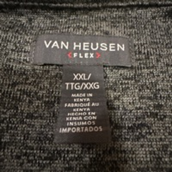 Men's Van Heusen Polo Shirt XXL Gray Long Sleeveo - Picture 2 of 7